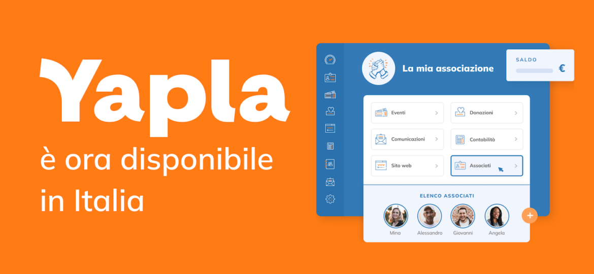Yapla, la soluzione digitale che fornisce 60.000 associazioni, è ora disponibile in Italia