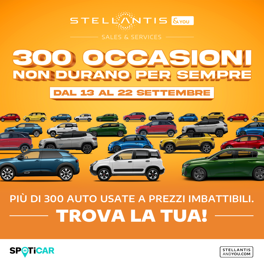 Nuovo evento targato Stellantis &You, concessionaria di auto, con occasioni sull'usato valide presso le due sedi napoletane