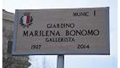Bari intitola un giardino alla gallerista Marilena Bonomo: Ha fatto crescere la città