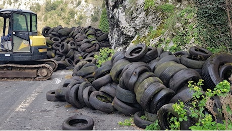“Tracciolino”, raccolti 100.000 chili di pneumatici fuori uso: un duro lavoro durato mesi