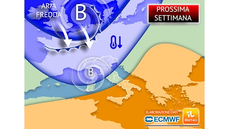 Meteo Prossima Settimana: discesa di Aria Polare verso l'Europa, conseguenze anche in Italia