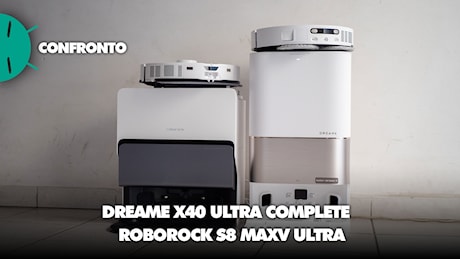 Dreame X40 Ultra Complete vs Roborock S8 MaxV Ultra: sfida tra i migliori robot del 2024