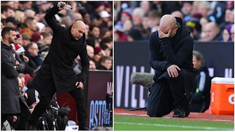 Guardiola sull’orlo della disperazione durante Aston Villa-Manchester City: mai visto così