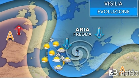 La burrasca di Natale flagella l'Italia: freddo e neve per il vortice artico