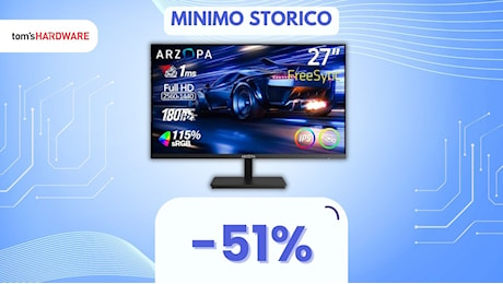 TRIPLO SCONTO su questo monitor da gaming 2K con 180Hz, oggi a un prezzo SHOCK!