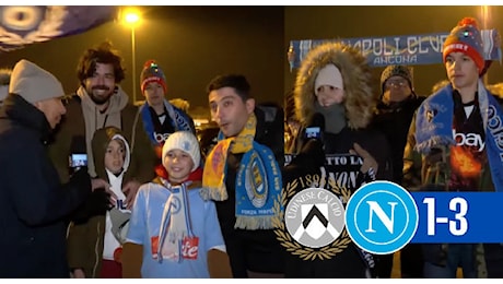 Udinese-Napoli 1-3, che vittoria: guardate la reazione dei tifosi napoletani a Udine! | VIDEO CN24