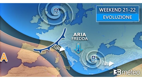 Meteo. Tra venerdì e il weekend due perturbazioni in transito sull'Italia con piogge, neve, temperature in calo e vento forte. Tutti i dettagli