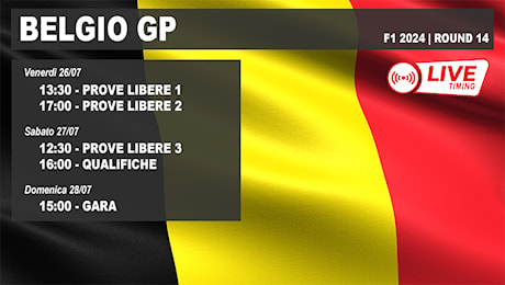 Gp Belgio F1 2024: prove libere, qualifiche e gara [ Live Timing ]