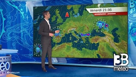Previsioni meteo video di venerdì 09 maggio sull'Italia
