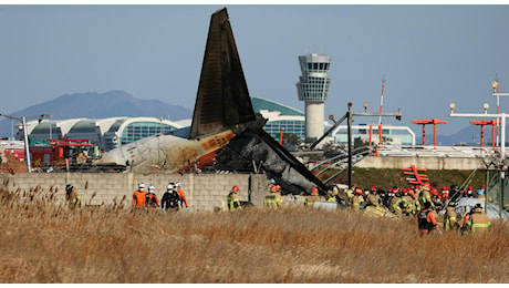 Sud Corea, aereo con 181 persone a bordo esce di pista e si schianta: «Solo due superstiti». Ipotesi bird strike