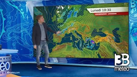 Previsioni meteo video di lunedì 02 dicembre sull'Italia