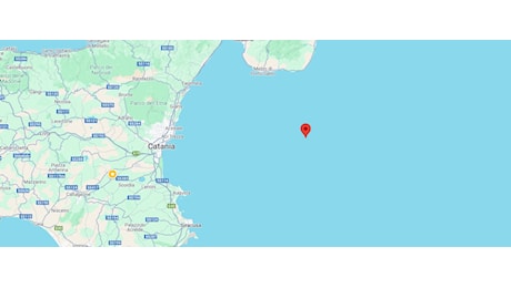 Terremoto di magnitudo 4.8 avvertito in Sicilia orientale. Epicentro nel mare Ionio