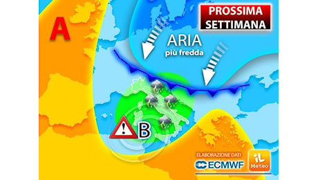 Meteo: Prossima Settimana, in arrivo un Ciclone carico di pioggia. La Tenzenza