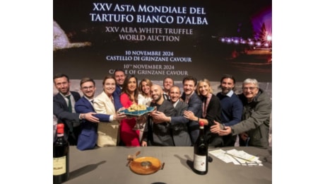 Al Castello di Grinzane va in scena la solidarietà: 395.500 euro raccolti nella XXV Asta Mondiale del Tartufo Bianco d'Alba®