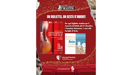 Lamezia, sabato 21 Concerto di Natale e Serata di Gala con degustazione, 1 euro del biglietto sarà devoluto alla famiglia di Anàs