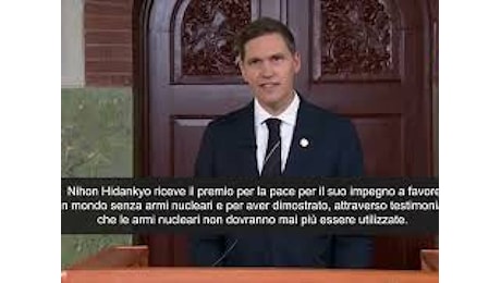 VIDEO: Nobel per la Pace a organizzazione antinucleare giapponese Nihon Hidankyo. L'annuncio