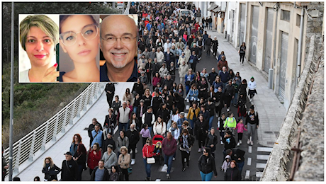 Nuoro si ferma per i funerali di Paolo Sanna, Giusi Massetti, Martina e Francesco Gleboni