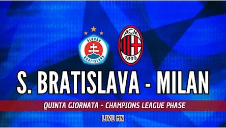 S.Bratislava-Milan (2-3): fine della partita