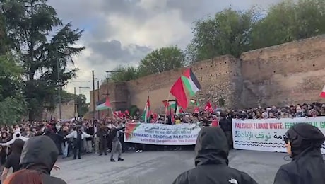 Roma, cori al corteo pro Palestina: Intifada - Video