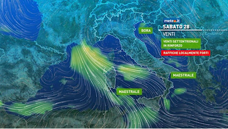 Meteo Weekend: pioggia e vento freddo in arrivo sull'Italia