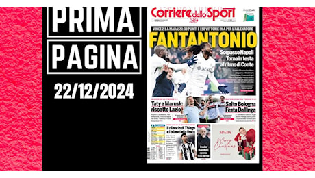 Prima pagina Corriere dello Sport: sorpasso in testa alla Serie A