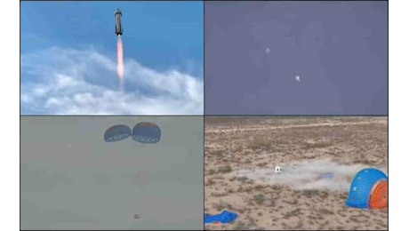 New Shepard di Blue Origin, lancio nello Spazio e rientro sulla Terra in 11 minuti