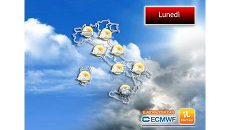 Meteo: le Previsioni nel dettaglio per Lunedì 2 Dicembre