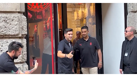 Nuovo Milan Store, ecco il saluto di Fonseca ai tifosi rossoneri | PM Video