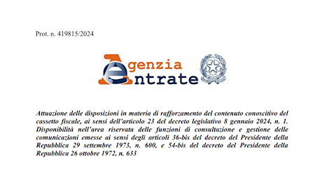 Avvisi bonari nel Cassetto fiscale: dall’Agenzia delle Entrate istruzioni sulle novità