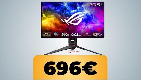 Il monitor ASUS ROG Swift OLED PG27AQDM da 27 pollici e 240Hz è in forte sconto per il Black Friday di Amazon