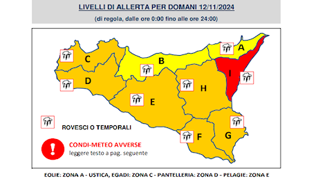 Maltempo. Allerta arancione nel Trapanese. Scuole chiuse in Sicilia orientale