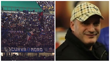 Curva Nord Inter spaccata e senza striscioni. Insulti social a Ferdico, resta solo Nino Ciccarelli: “Non molliamo”