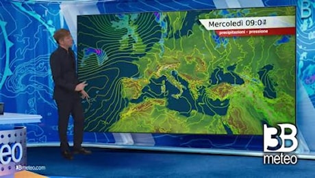 Previsioni meteo video di mercoledì 07 agosto sull'Italia