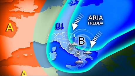 Previsioni meteo, da venerdì irruzione di aria fredda: torna la neve a bassa quota