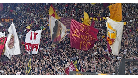 FOTO Roma, spunta lo striscione di protesta dei tifosi prima del match con l’Udinese