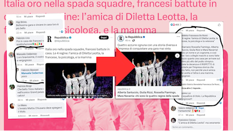 Ops, “Repubblica” sessista: il post sulle Olimpiadi di scherma è da ridere