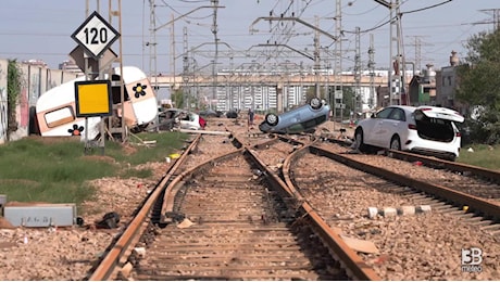 Cronaca meteo diretta - Valencia, devastazione lungo la linea ferroviaria - Video