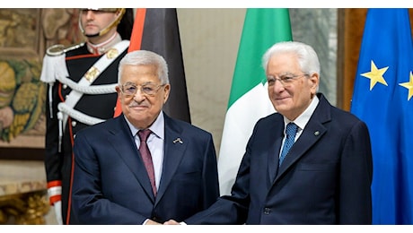 Mattarella incontra Abu Mazen: “Violenza inaccettabile a Gaza”. Il capo dell’Anp: “Noi disponibili a riconoscere Israele”