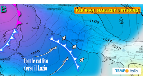 Occhio ai nubifragi di oggi sul Lazio, con possibili dissesti. Colpita anche la Capitale. I dettagli