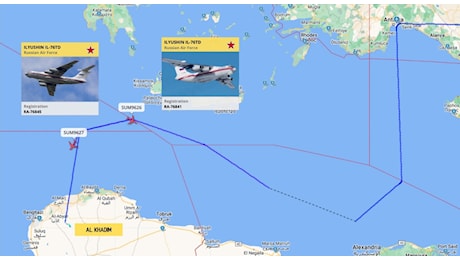 Russia, nuova base in Libia (dopo l'addio alla Siria)? Attivato un «ponte aereo» con due Ilyushin-76TD