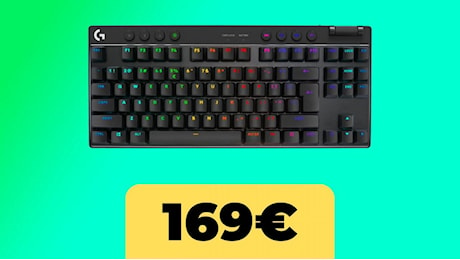 Logitech G PRO X TKL LIGHTSPEED, la tastiera da gaming vola al minimo storico su Amazon