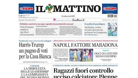 Il Mattino titola: Napoli, fattore Maradona. I partenopei ricevono l'Atalanta