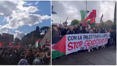 Al via il corteo (vietato) per la Palestina. 5mila persone in piazza, quasi 2mila controllate: Blocchi ovunque