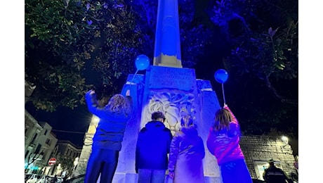 Trani: Giornata mondiale sul diabete, piazza Libertà s'illumina di blu