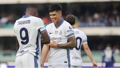 Verona-Inter 0-5, i nerazzurri dilagano al Bentegodi: ritorno al gol di Correa e doppietta Thuram