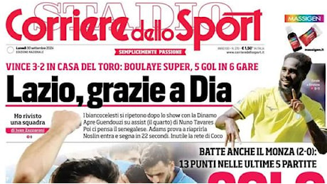 Il Corriere dello Sport in prima pagina sugli azzurri: Solo Conte: Napoli al comando