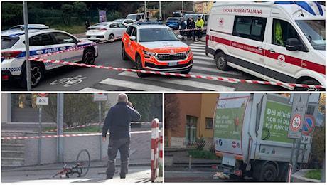 Incidente oggi a Bologna, giovane ciclista investito e ucciso dal camion dei rifiuti