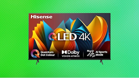 Televisore Hisense TV 55 QLED 4K in super offerta: oggi a soli 379€ (-27%)