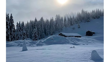 La fine delle festività porta con sé quaranta centimetri di neve in montagna