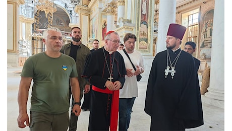 Il segretario di Stato vaticano Parolin a Odessa